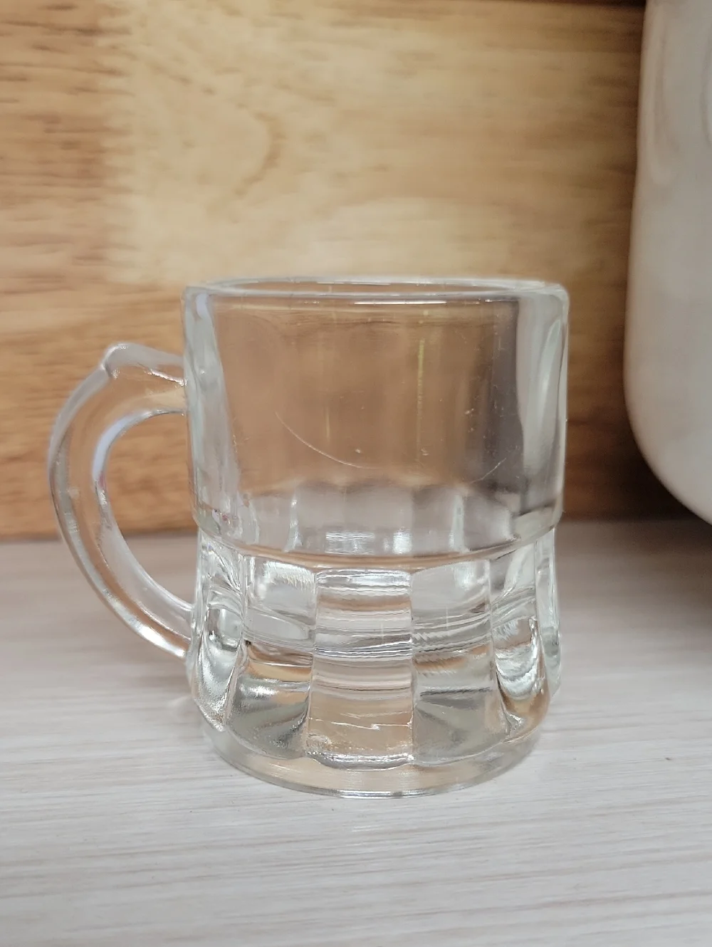 Heavy Clear Glass Mini Beer Mug - Classic Style